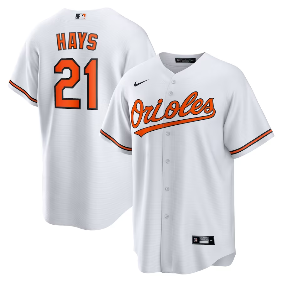 Men's Baltimore Orioles Austin Hays #21 White Jersey